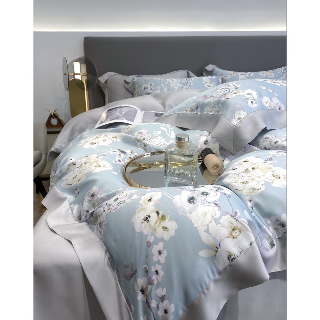 Bộ chăn ga gối mùa hè100% lụa tencel , cao cấp, MỀM MỊN, MÁT DA cực hot - sang trọng DESIGN SM33