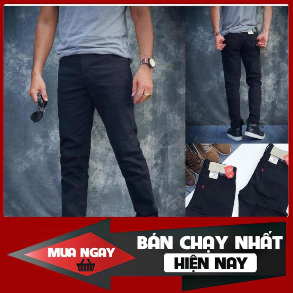 Quần Jeans mầu đen ống đứng, vải jeans mềm, mặc thoải mái, dáng suông, co giãn nhẹ, không phai, sx Cambodia