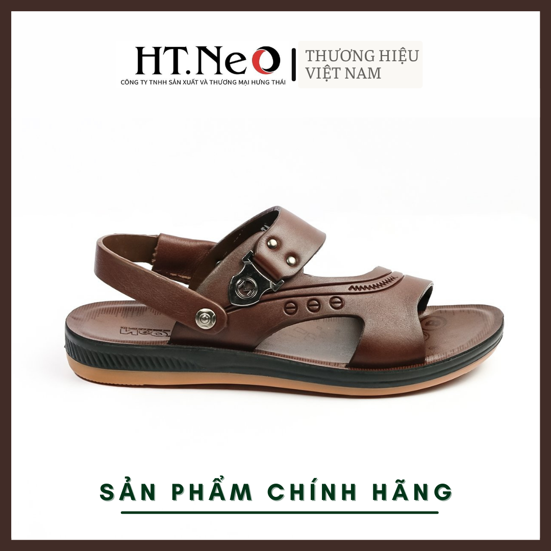 Sandal nam đế cao - dép sandal da nam HT.NEO  kiểu dáng đơn giản, màu sắc nhã nhặn, đi rất mềm SD70