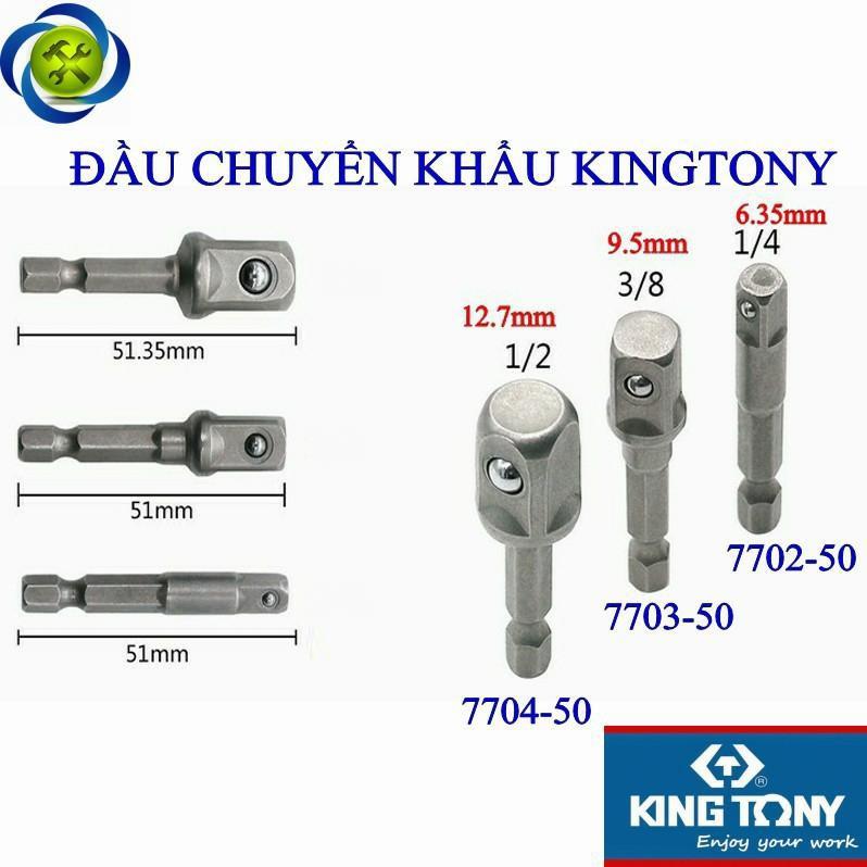 Bộ ba đầu chuyển lục giác sang bulong Kingtony 1/2 &amp; 3/8 &amp; 1/4