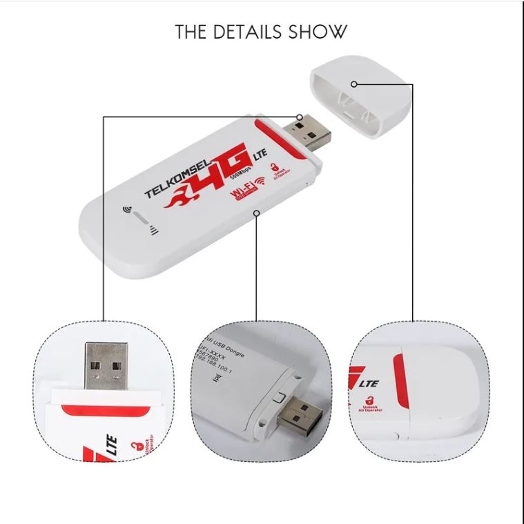 USB 4G LTE - Thiết bị phát sóng wifi từ sim Điện Thoại 3G/4G (3 in 1: Dcom 4G + Router Wifi + Access Point) (016)