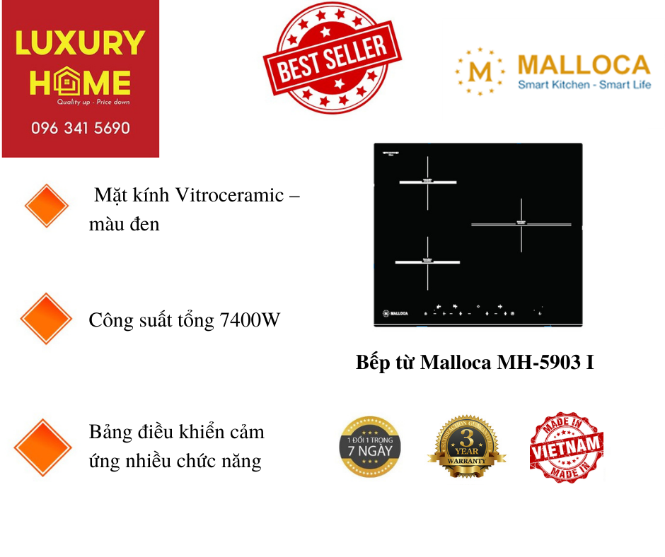 Bếp từ Malloca MH-5903 I - Hàng Chính Hãng