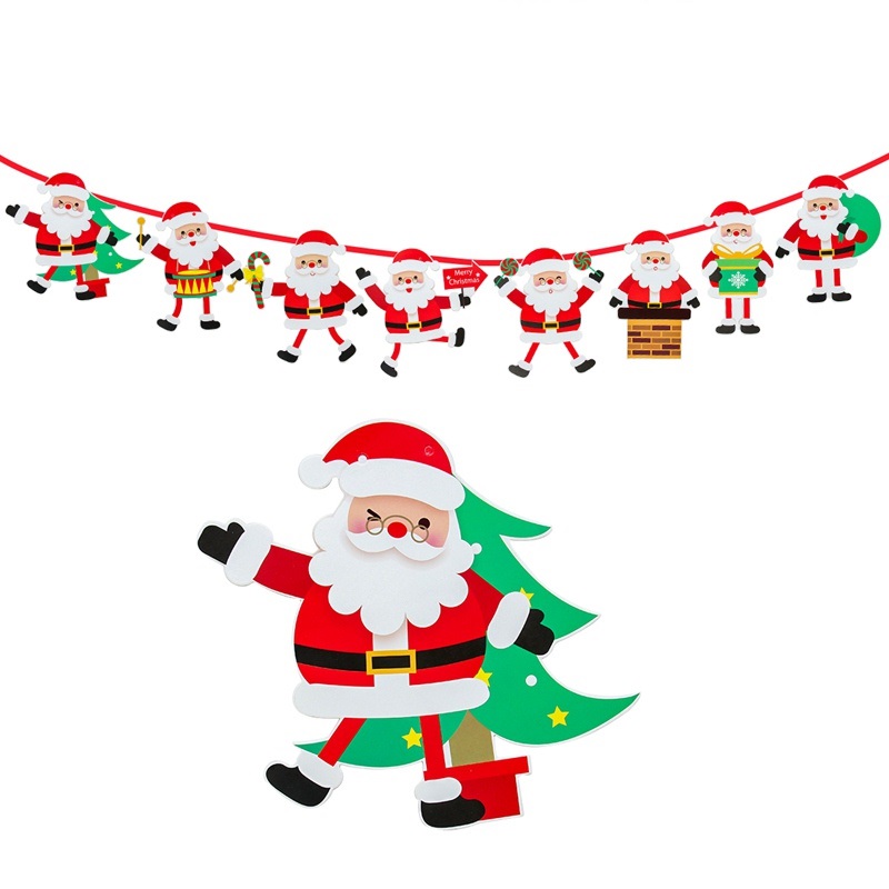 Dây treo trang trí giáng sinh ông già Noel người tuyết tuần lộc