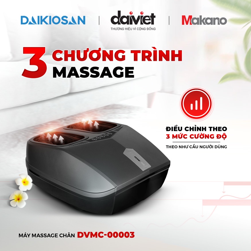 Máy Massage Chân, Bấm Huyệt Bàn Chân Tăng Lưu Thông Khí Huyết, Con Lăn 360 Độ Cao Cấp DAIVIET DVMC-00003 [HỎA TỐC 2H]