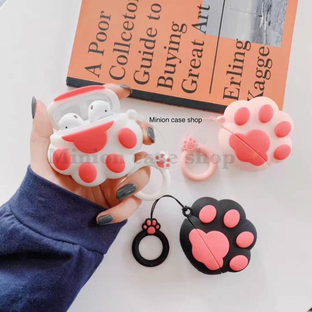 Bao Case Ốp dành cho airpod 1 và 2, tai nghe bluetooth i11,i12, i100, i9s... silicon 3D chân cún cao cấp