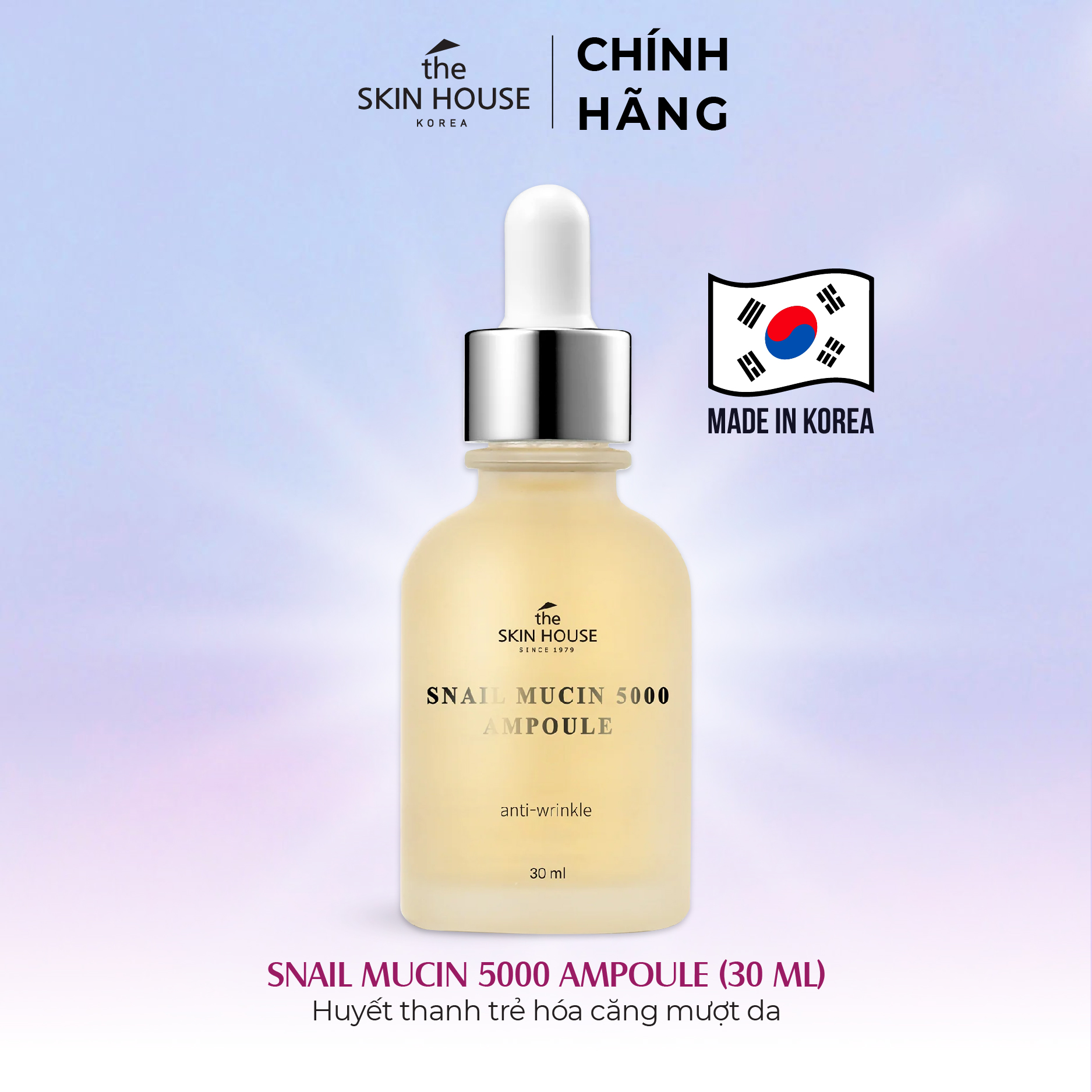 T69 Huyết thanh trẻ hóa căng mượt da - SNAIL MUCIN 5000 AMPOULE 30ml