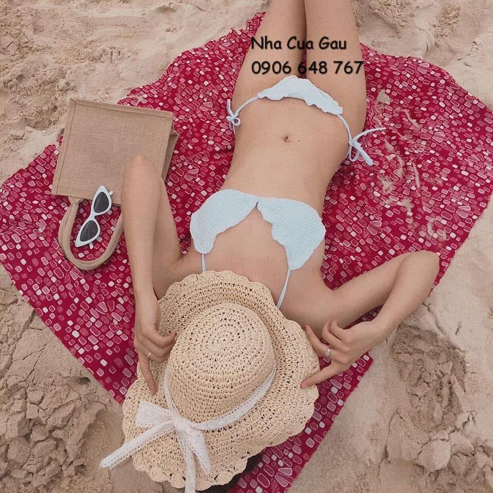 Nón cói viền ren nơ best seller