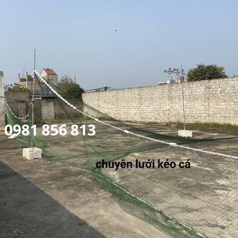 Lưới kéo cá, vét cá, lưới quét ao hồ bằng dù Thái cao 2m dài 20m túi 4m hàng đặt theo yêu cầu