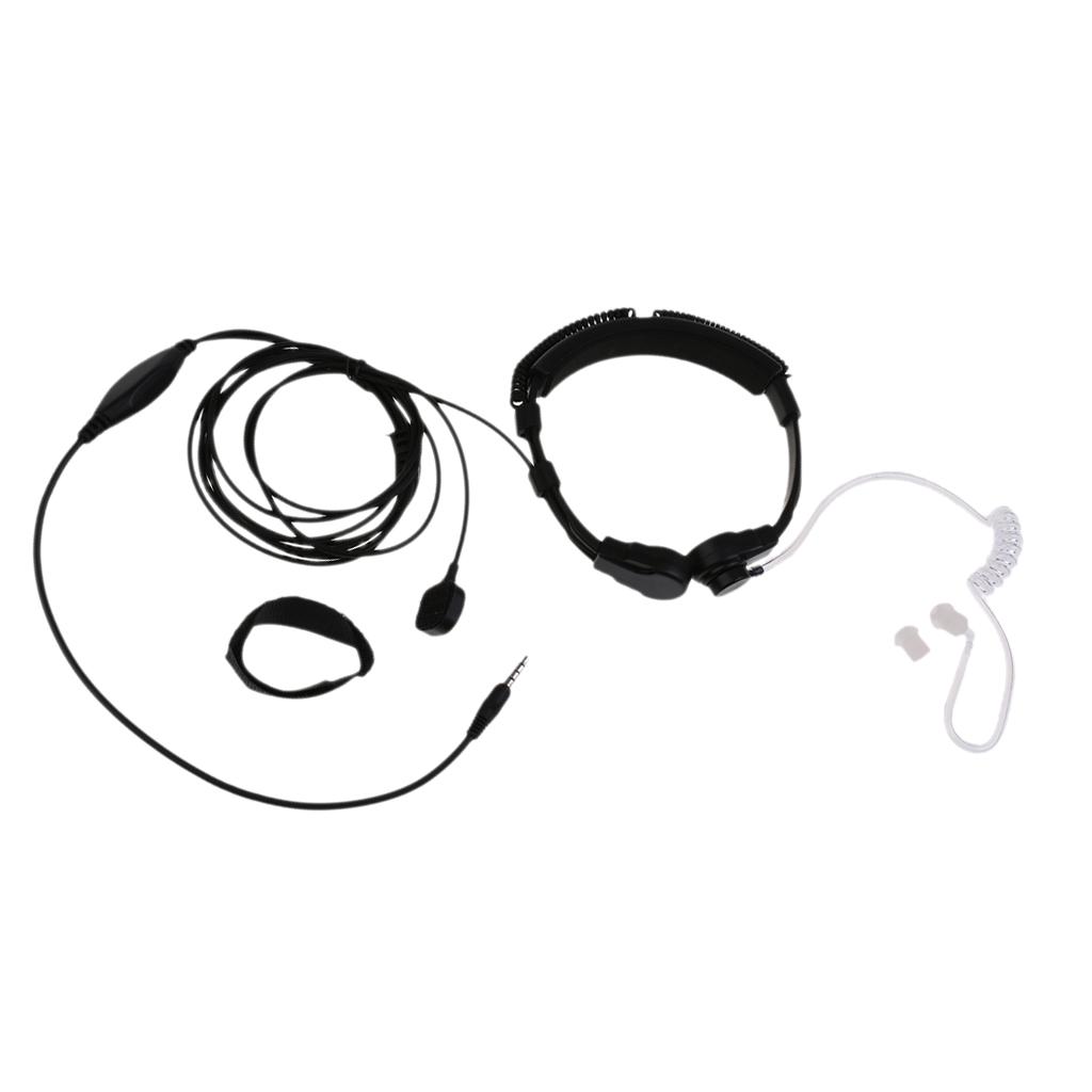 3.5mm Throat Viberate Mic Adjustable Neckband Headphone for Phones/Gaming