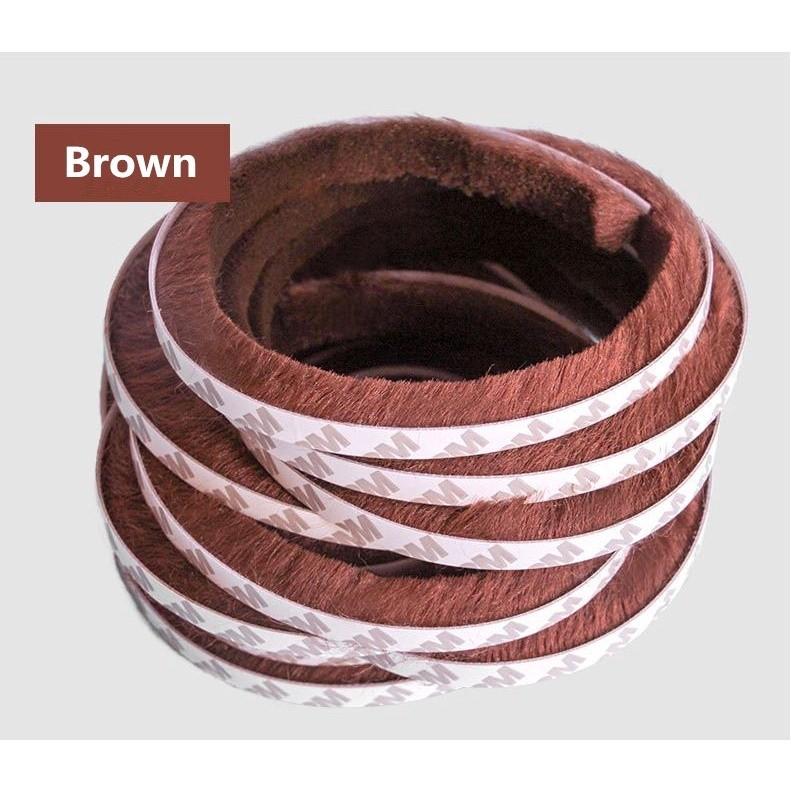 Gioăng lông dải sợi nỉ lông nheoRon Đế dán 9 mm lông cao 15mm dán chặn kín khe hở ngăn côn trùng
