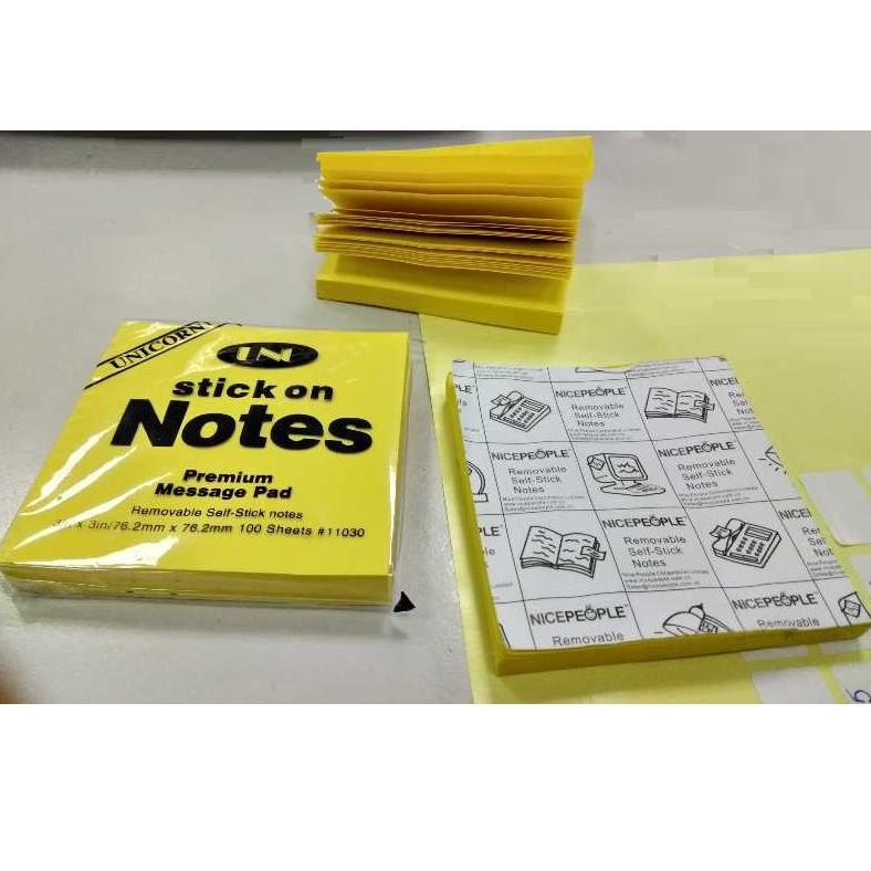 Giấy Note Ghi Chú UNC Nhiều Kích Thước - 100 tờ