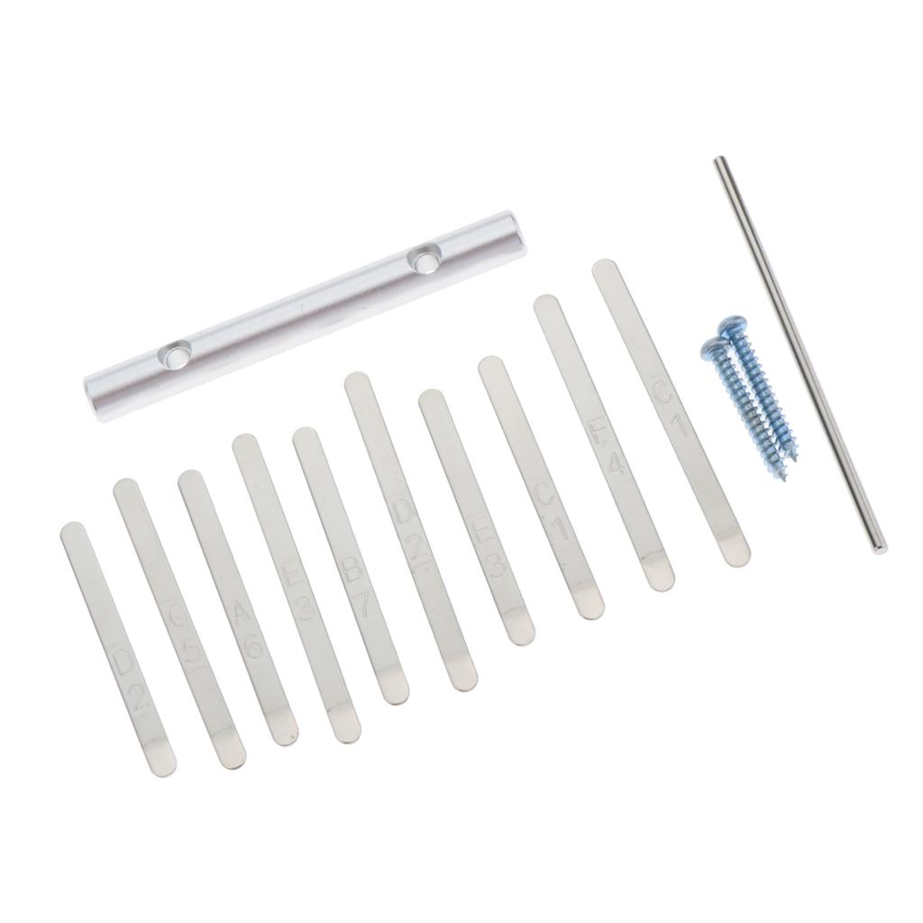 Sunnimix Cao Cấp Kalimba 10 Phím DIY Ngón Tay Cái Đàn Piano Thép Phím Bộ