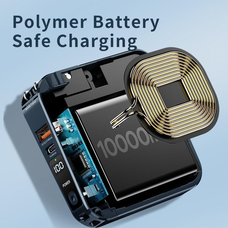 Pin dự phòng sạc không dây Remax RPP-145 10000mAh QC3.0, TypeC PD18W, Wireless Charge - Hàng Chính Hãng