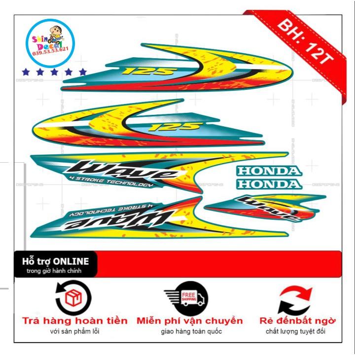 Tem xe wave i 125 thái dán xe xám xi măng