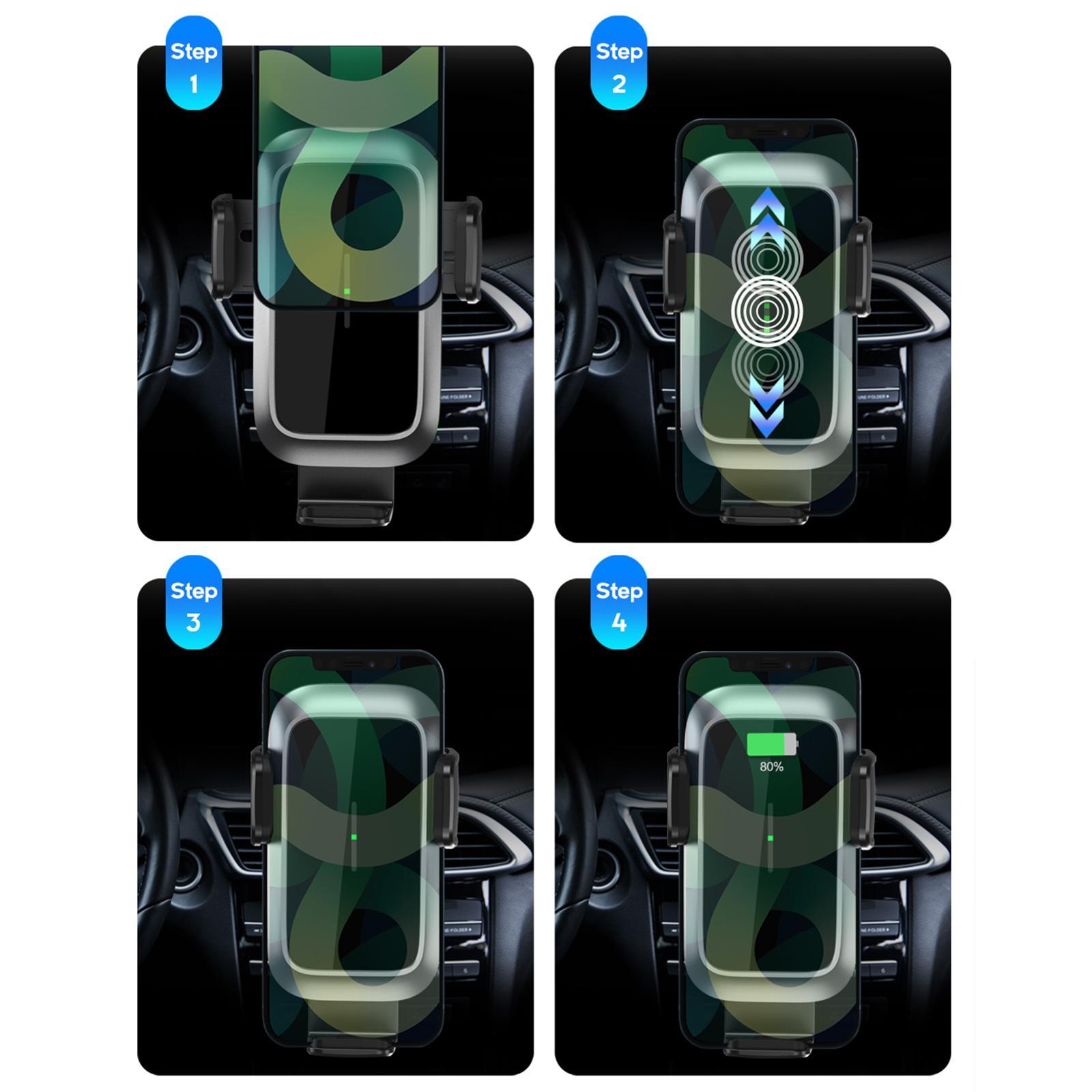 Practical Qi Wireless Car Charger Car Mount Phone Holder for Phones