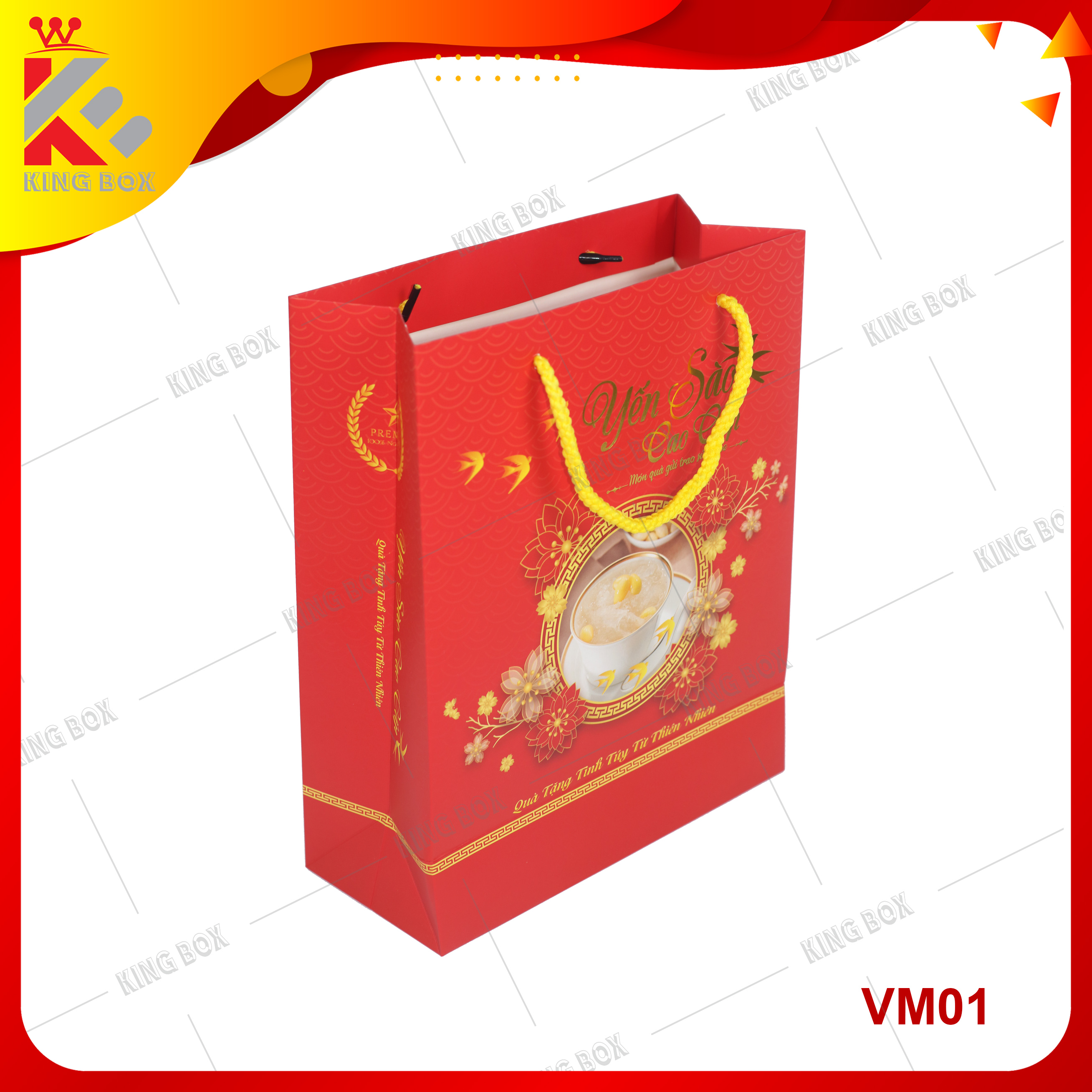 [GIÁ TỐT] 20 Túi giấy đựng yến sào cao cấp size trung KING BOX