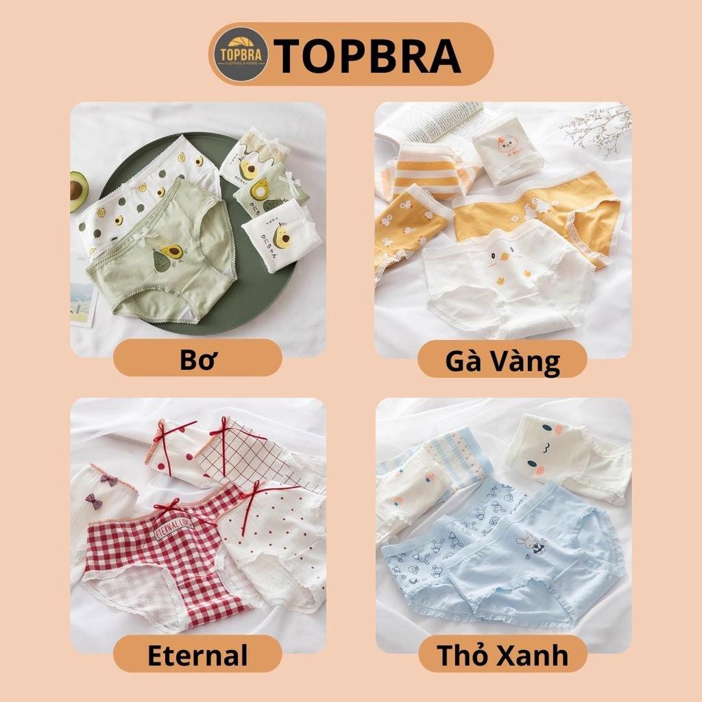SET 5 Quần Lót Cotton Nâng Mông Thông Hơi Hoạ Tiết Dễ Thương