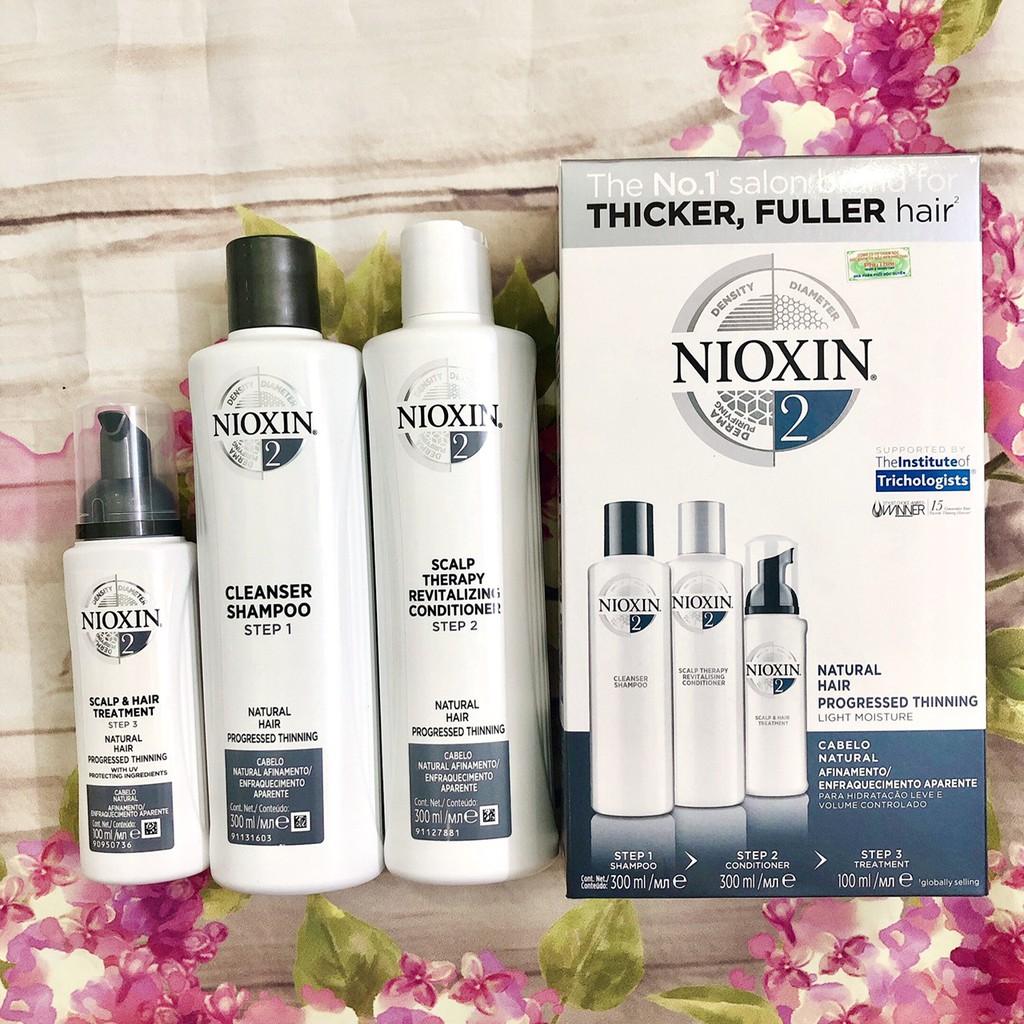 BỘ DẦU GỘI XẢ NIOXIN 2 NATURAL HAIR USA - CHO TÓC TỰ NHIÊN THƯA MỎNG VÀ RỤNG NHIỀU