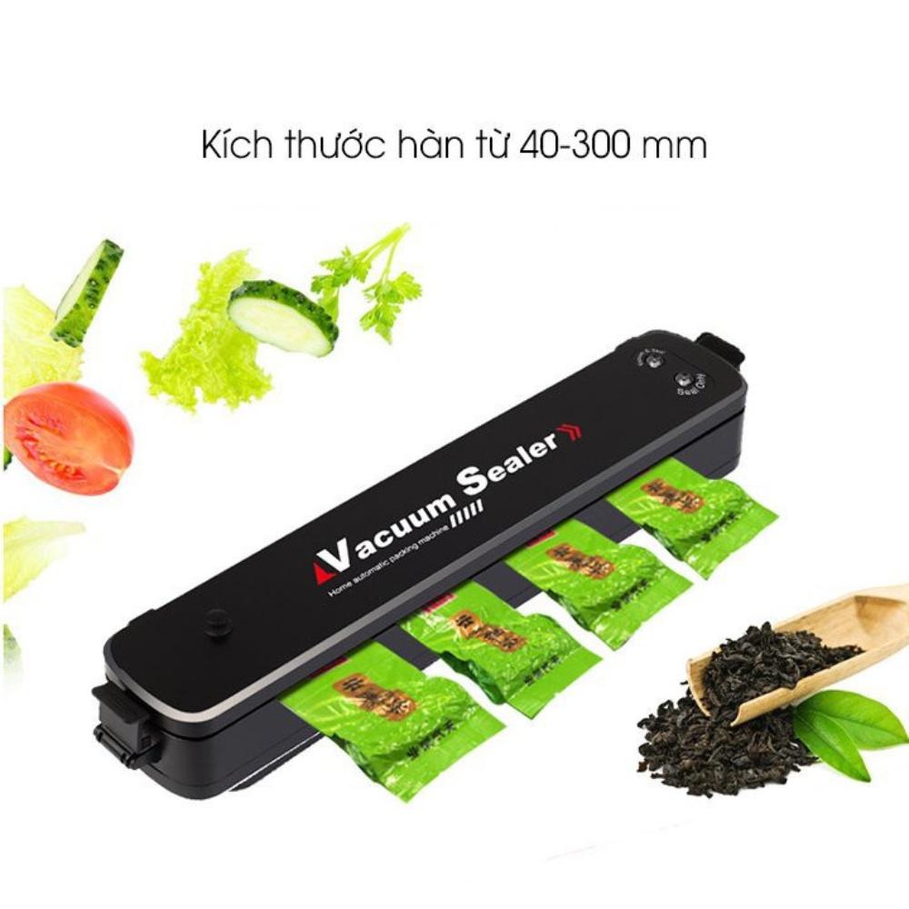 Máy hút chân không, máy hàn miệng túi thực phẩm Vacuum Sealer, giúp bảo quản thực phẩm cho gia đình, tặng kèm 10 túi hút