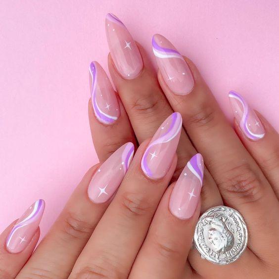 Sticker Nails 3D | Swirls Xoáy Màu | Hình Dán Móng