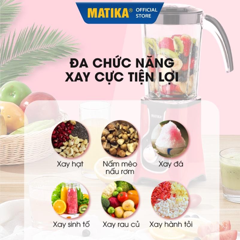 Máy Xay Sinh Tố Đa Năng MATIKA 220W 2 Cối MTK-3125 - Hàng Chính Hãng