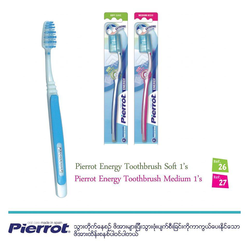 Bàn chải ngừa sâu răng PIERROT ENGERGY SOFT