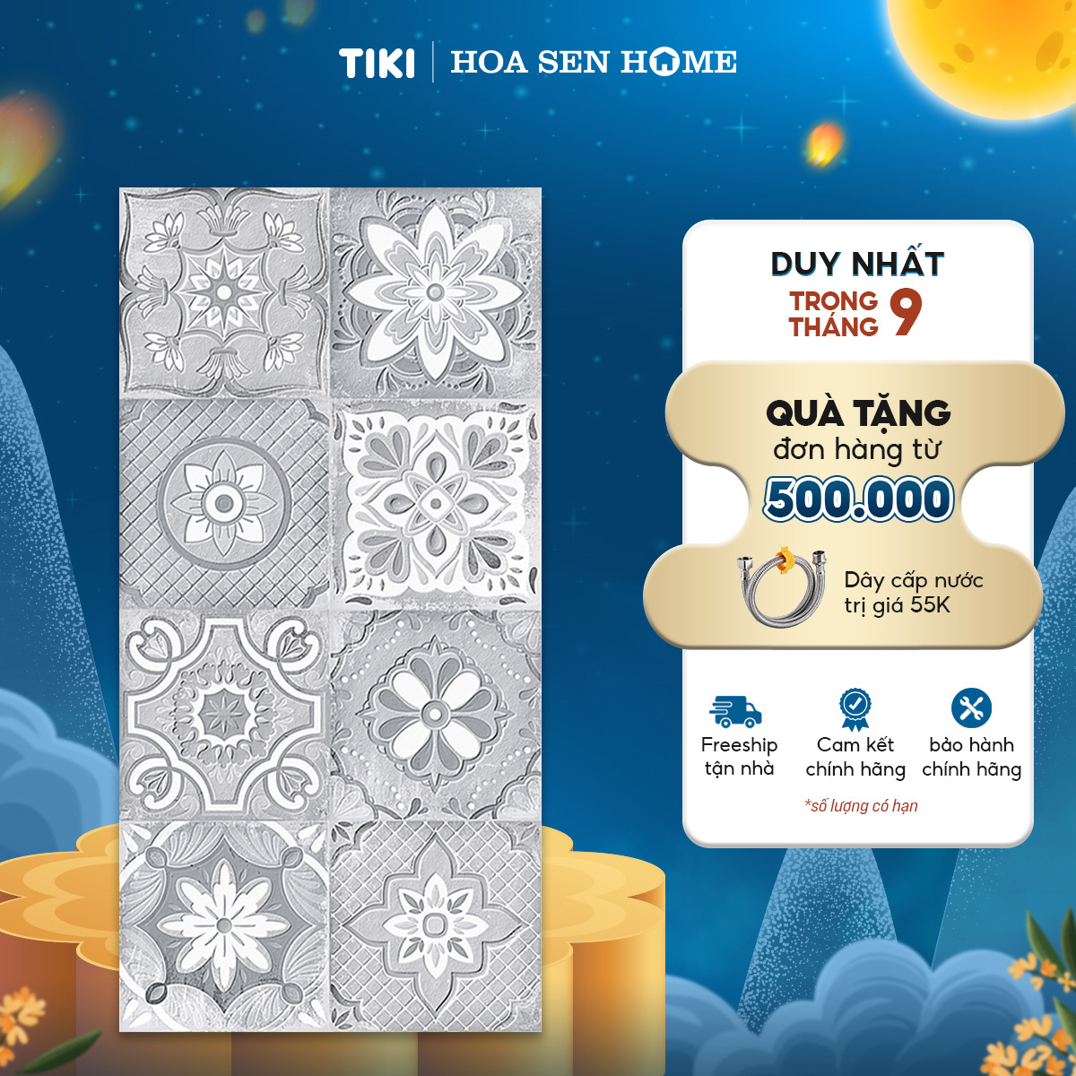 Gạch men ốp tường LUSTRA INCEF0300600013D2, xương gạch Porcelain chống thấm dưới 0.5%, màu xám trắng, kích thước hình chữ nhật 300mmx600mm, thùng 6 viên - Hàng chính hãng