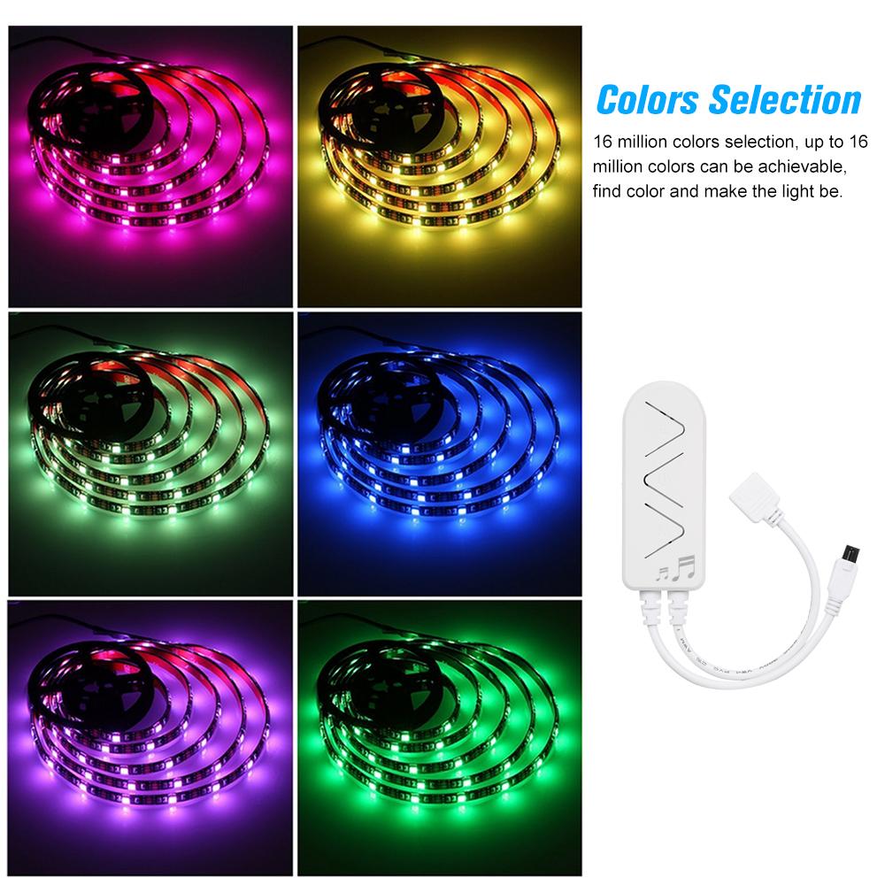 WIFI LED Strip Lights Kit 5m/16.4ft Length 5050 RGB Tuya APP ...