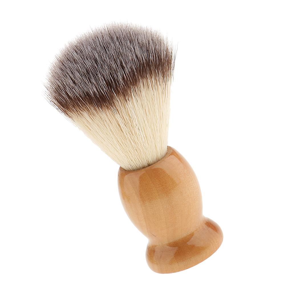 Shaving Brush Holder Made of Wood Stainless Steel Acrylic Cup Cup for Men