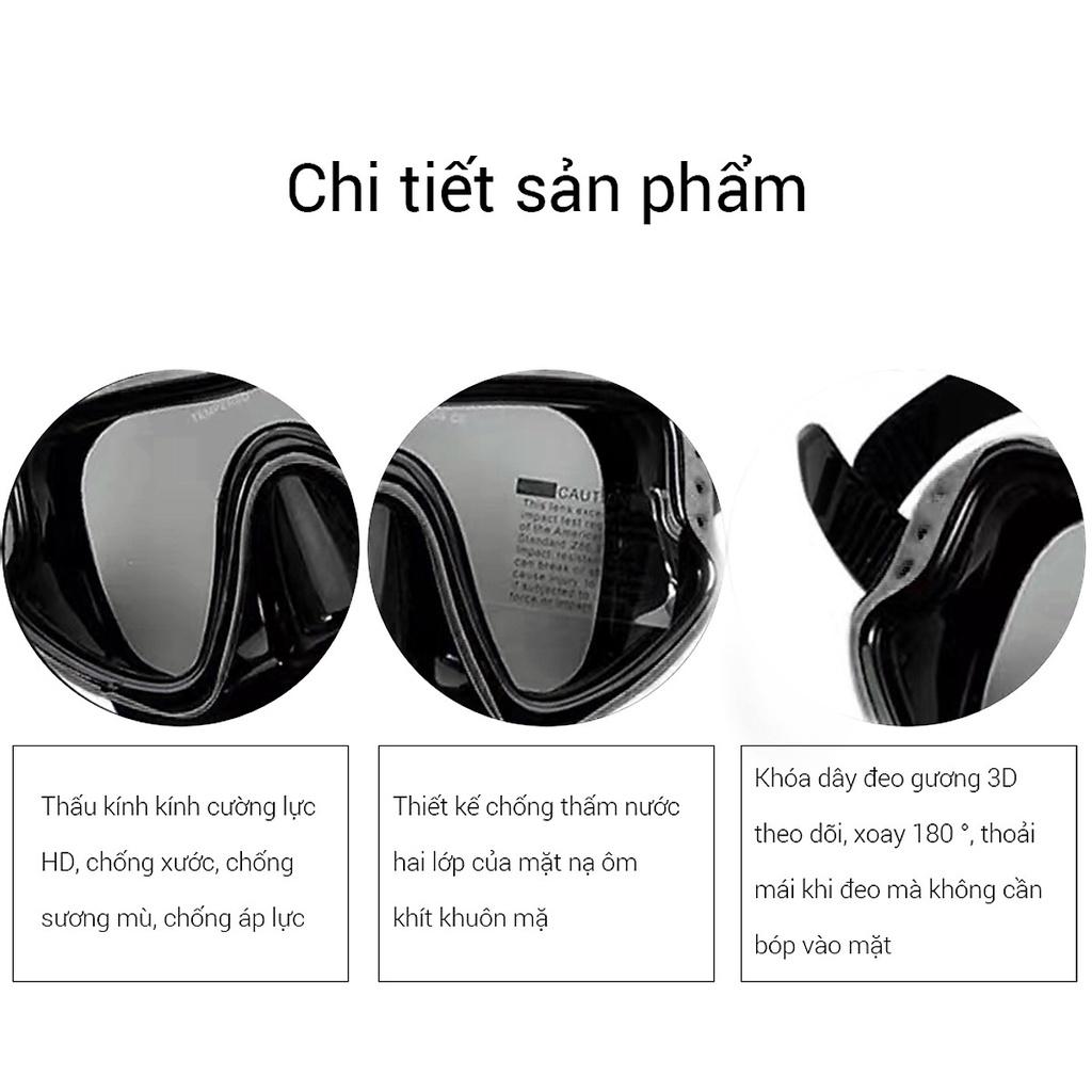 Kính lặn ống thở lặn biển dododios với mắt kiếng lặn cường lưc, cản tia UV