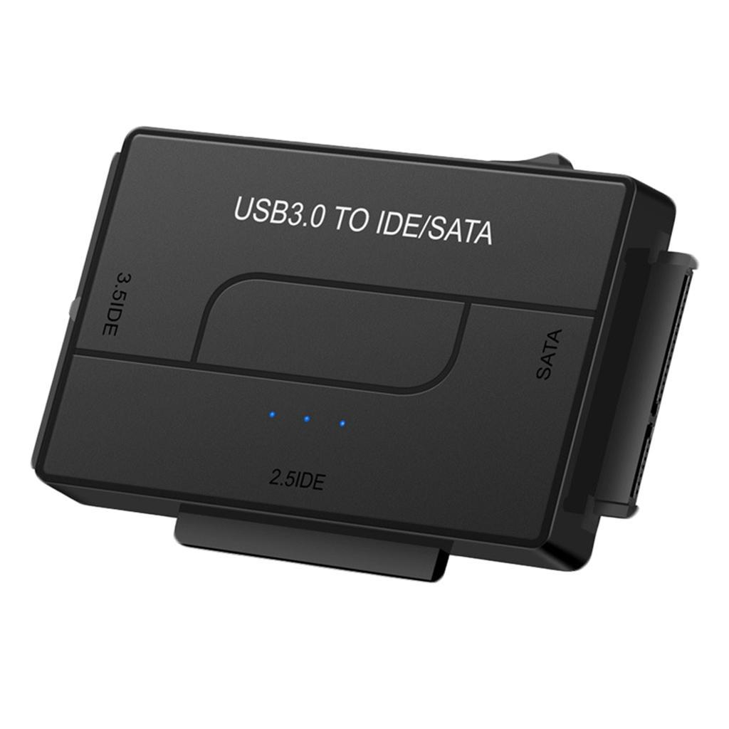 External SATA/IDE to USB 3.0 Adapter IDE SATA Adapter Compatible with USB 1.1/2.0 DC Power 12V Kit for 2.5"/3.5" Inch IDE and SATA HDD