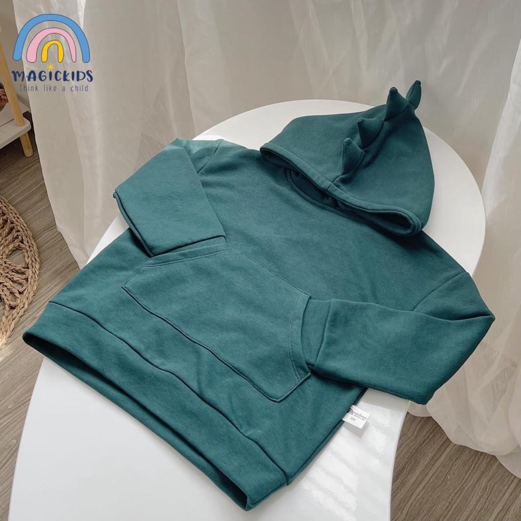 Áo nỉ hoodie có mũ cho bé trai bé gái Magickids chất nỉ bông dày dặn giữ ấm form rộng Quần áo thu đông trẻ em AO22045