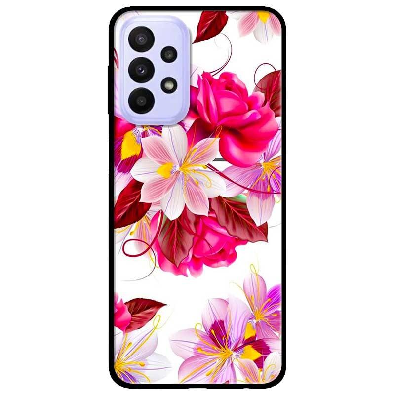 Ốp lưng dành cho Samsung A23 4G - A53 5G - A73 mẫu Hoa Hồng Nền Trắng