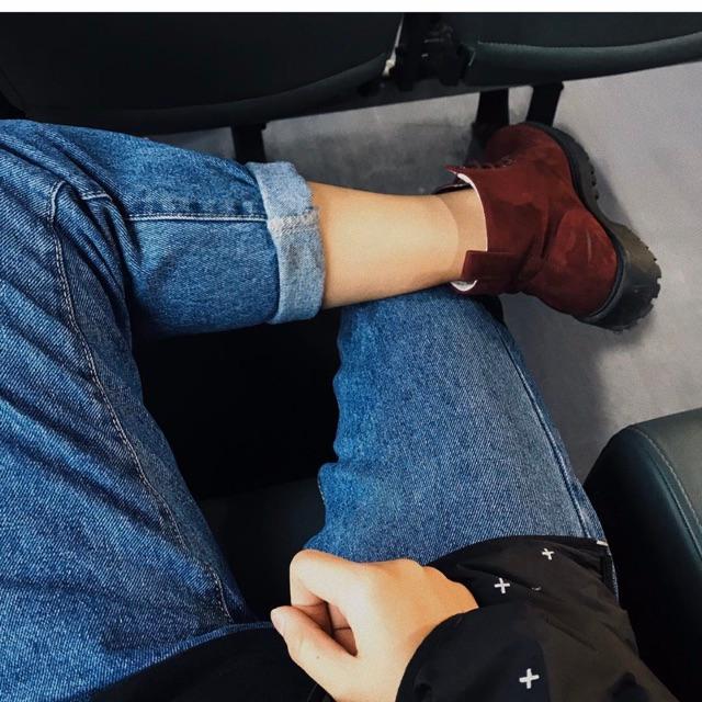 Quần Baggy BoyFriend - Quần Jeans Lưng Cao Trên Rốn Không Giãn [HOT TREND