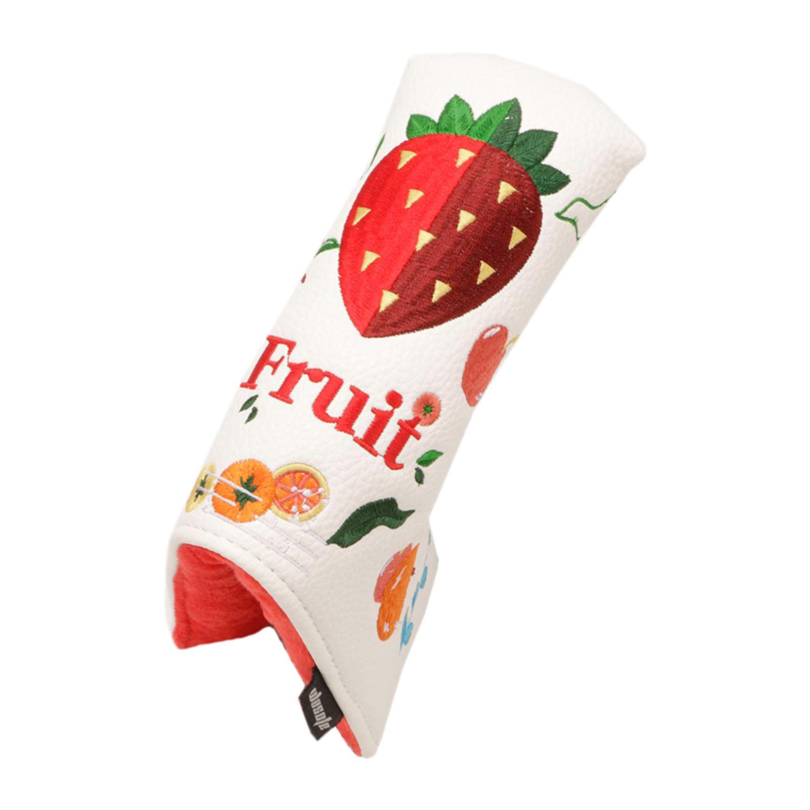 Golf Blade Putter Headcover Golf Club Head Cover PU Waterproof White