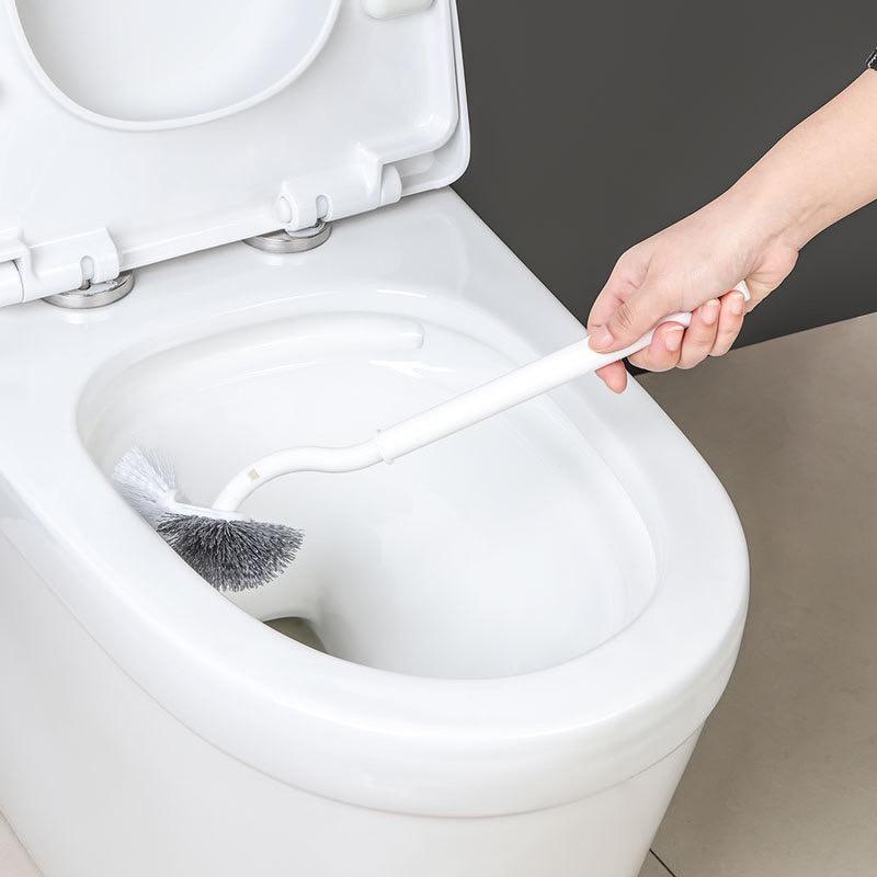 Bàn Chải Cọ Toilet Cán Dài - Chổi Chà Rửa Bồn Cầu Nhà Vệ sinh Bền Đẹp Mềm Mại (Tặng Móc Treo)