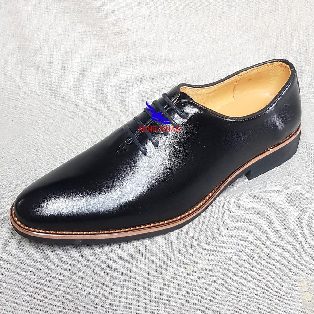 Giày da nam giày tây nam da bò LÓT DA CỪU Giày da nam cao cấp da thật lười nam da bò đẹp Công sở Oxford Shoes B-6 đen