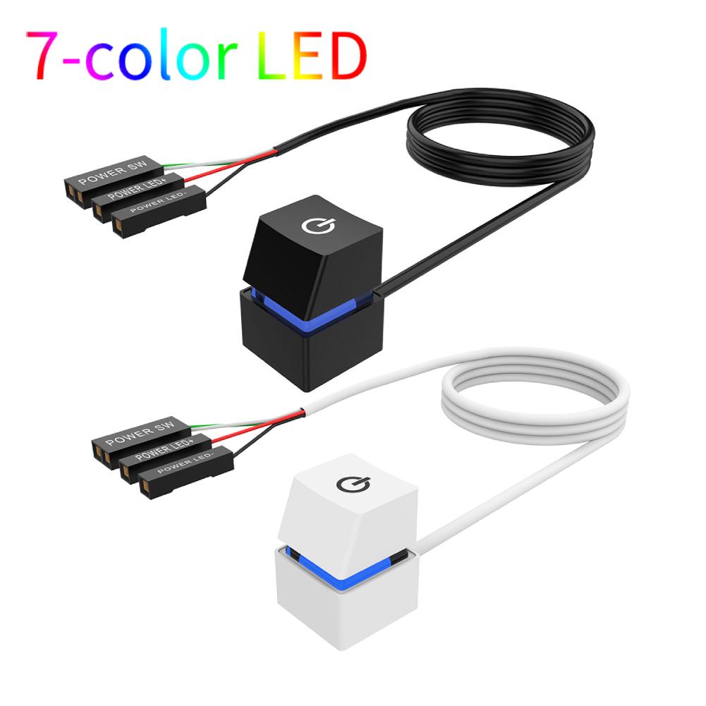Đèn LED đầy màu sắc 2m Máy tính Máy tính Máy tính Bo mạch chủ Bo mạch chủ BẮT ĐẦU BẮT ĐẦU/TẮT TẮT Cáp mở rộng cho Home Office