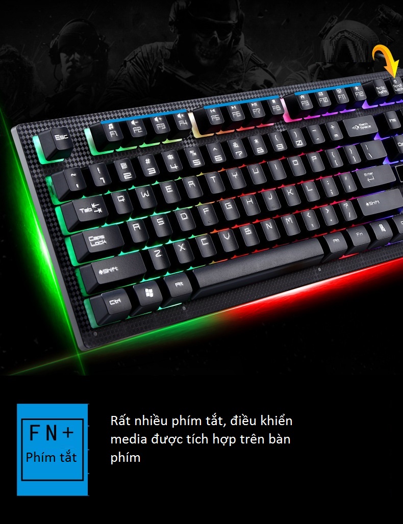 Bàn Phím Chơi Game Đèn Led Phát Sáng G.20