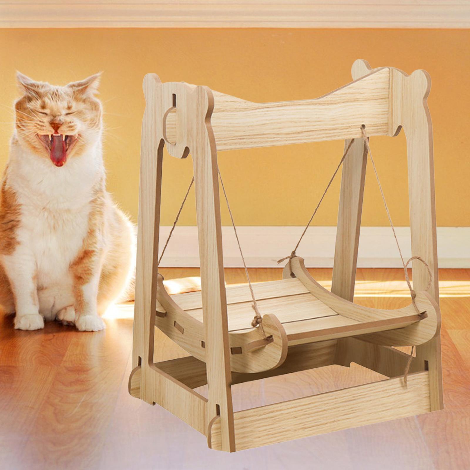 Cat Hammock Bed Lounger Scratching Rope Pet Hanging Swing for Rabbit Kitten