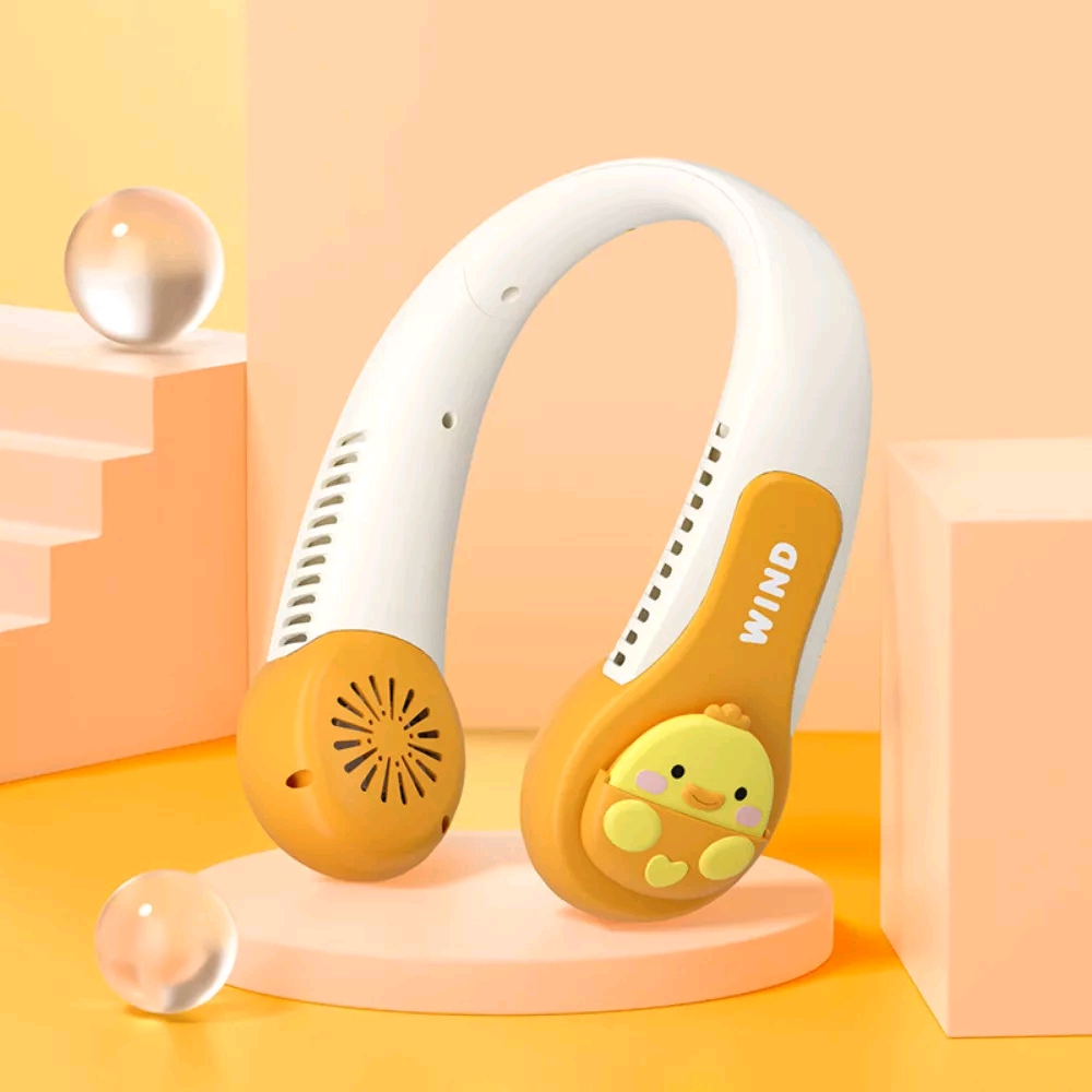 Quạt đeo cổ không cánh WIND 3D với 3 cấp gió mạnh phong cách trẻ trung năng động pin sạc litium ion Loại Tốt