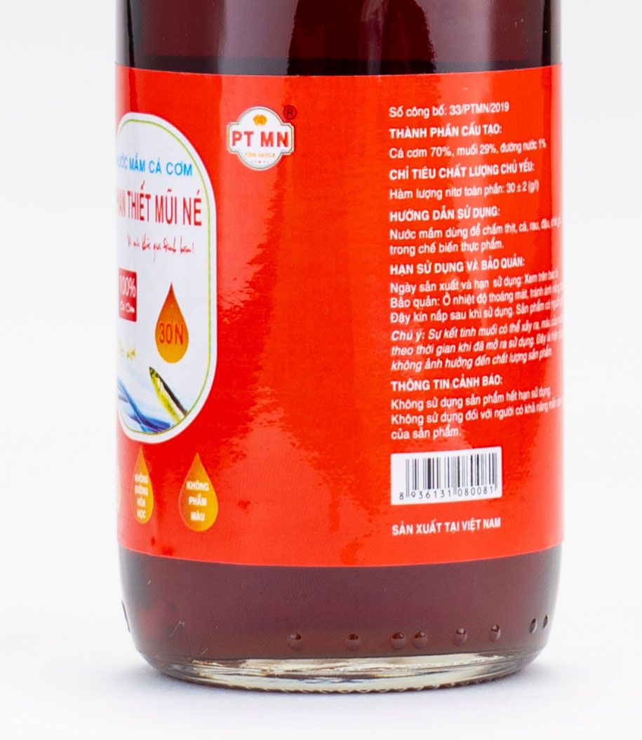 Hộp 6 chai 30 Đạm x180ml Nước Mắm Truyền Thống Phan Thiết Mũi Né 30N ( 30 độ Đạm )