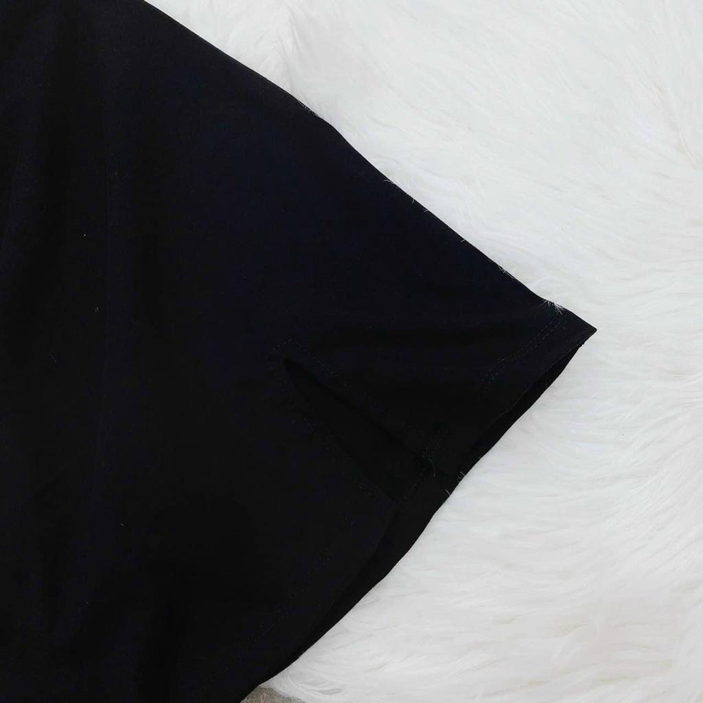 Đầm đen cổ polo ôm body xẻ dáng basic năng động