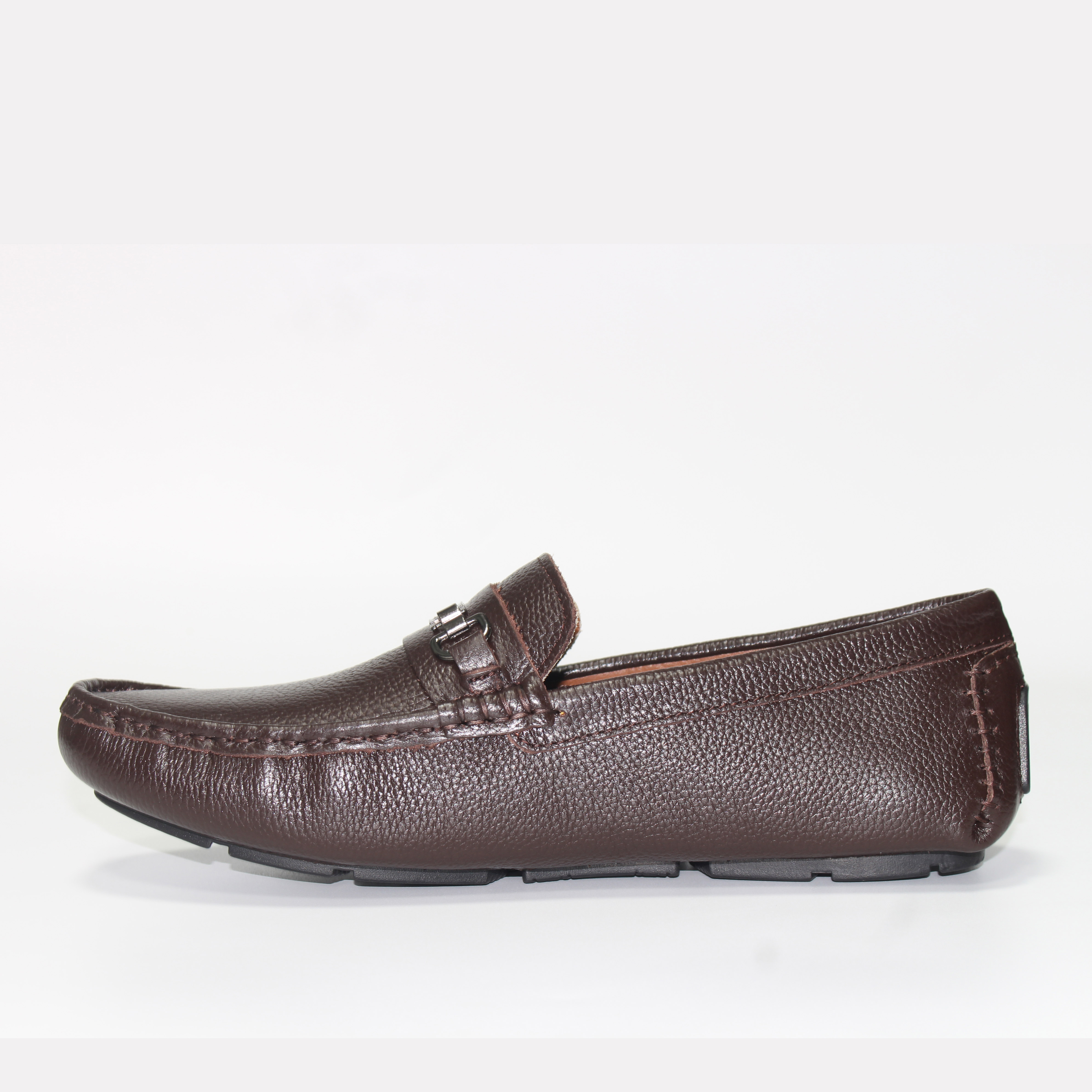 Giày MICHILUX Da Bò Thật Chính Hãng Horse Bit Moccasin CSHM0 Màu Nâu Sẫm