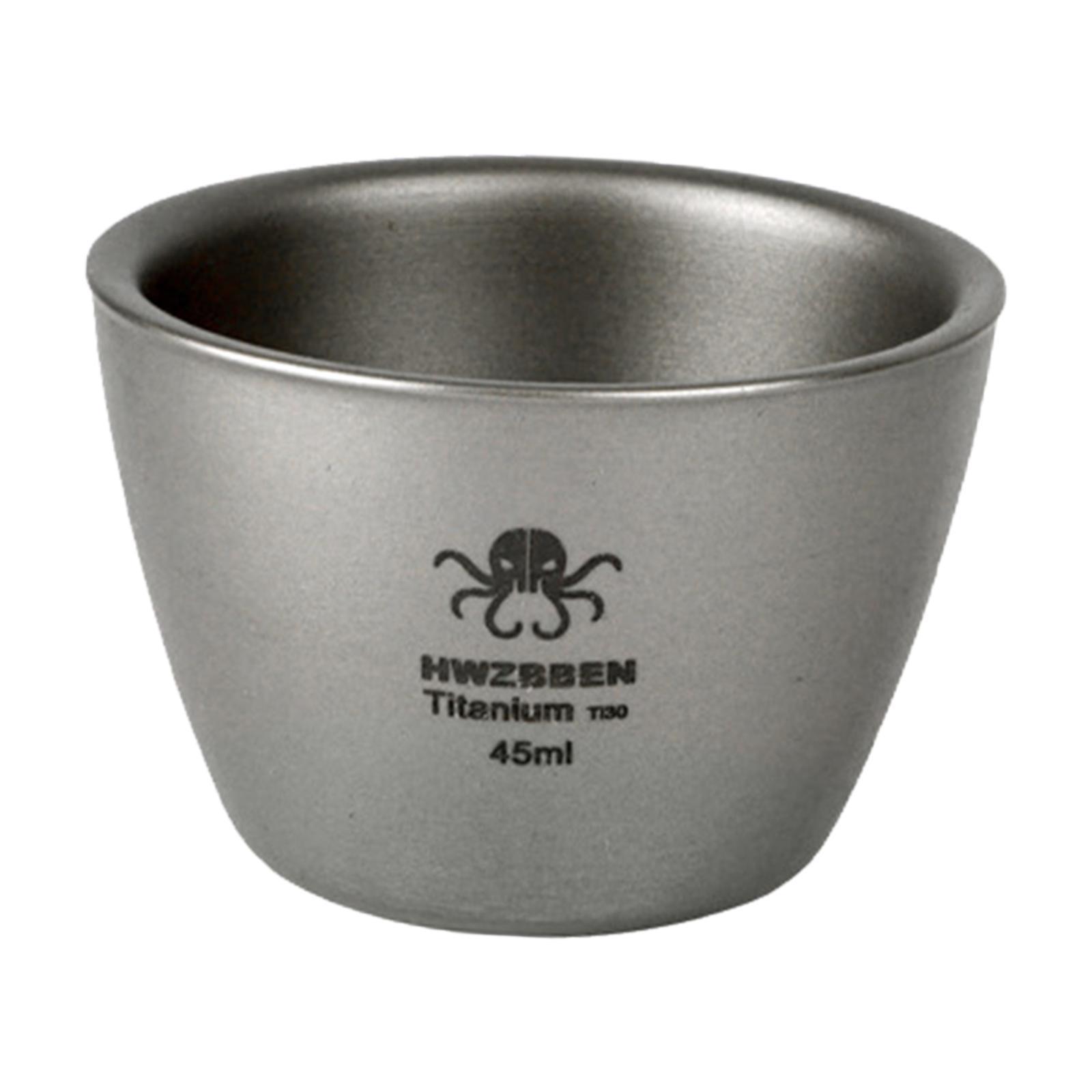 Titanium Cup Double Wall Coffee Cups Liquor Cup Mug Beer Cup Tea Drink Cup for Camping Water