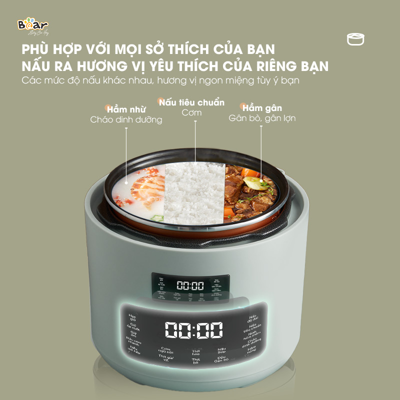 CHÍNH HÃNG BEAR VIỆT NAM  Nồi áp suất Bear tiếng Việt 2.5L SB-AS25L