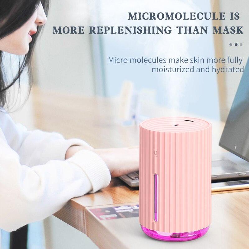 350ML Large Air Diffuser Usb Capacity Small Portable Aromatherapy Humidifier For Household Bedroom Mini Humidifier Car LED light