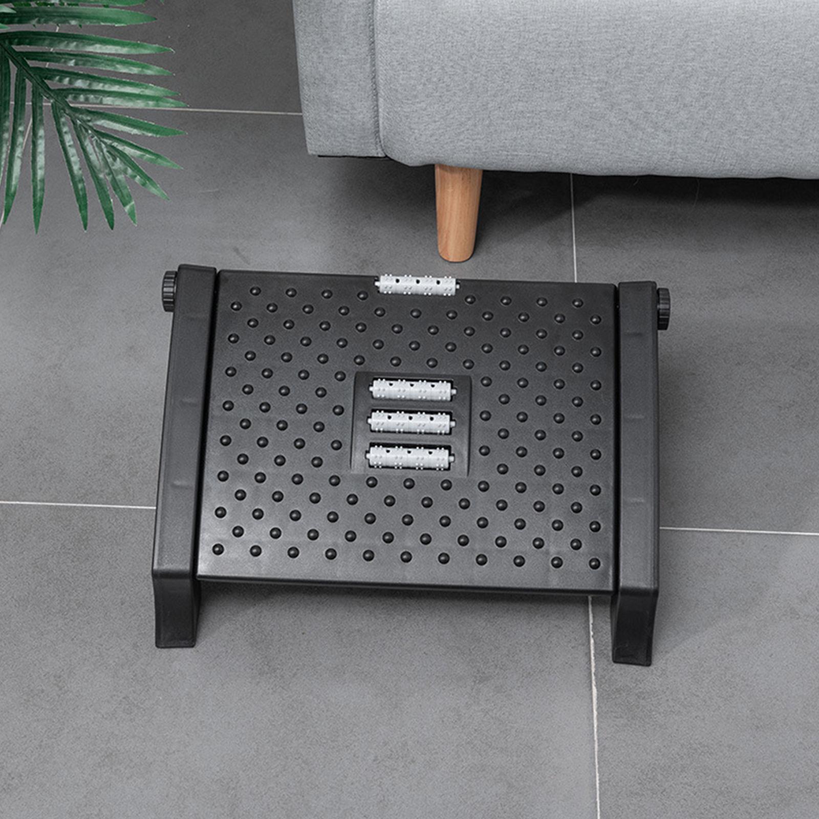 Adjustable Foot Rest with Massage Surface Ergonomic Foot Stool Under Desk Footrests for Home Work Office School