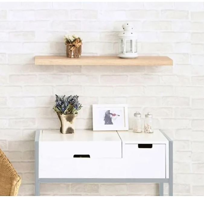 Kệ Thanh Ngang Treo Tường Vân Gỗ Sồi Gỗ Dày Nhiều Kích Thước Tundo CTKT005 KT 120x20x2.5cm
