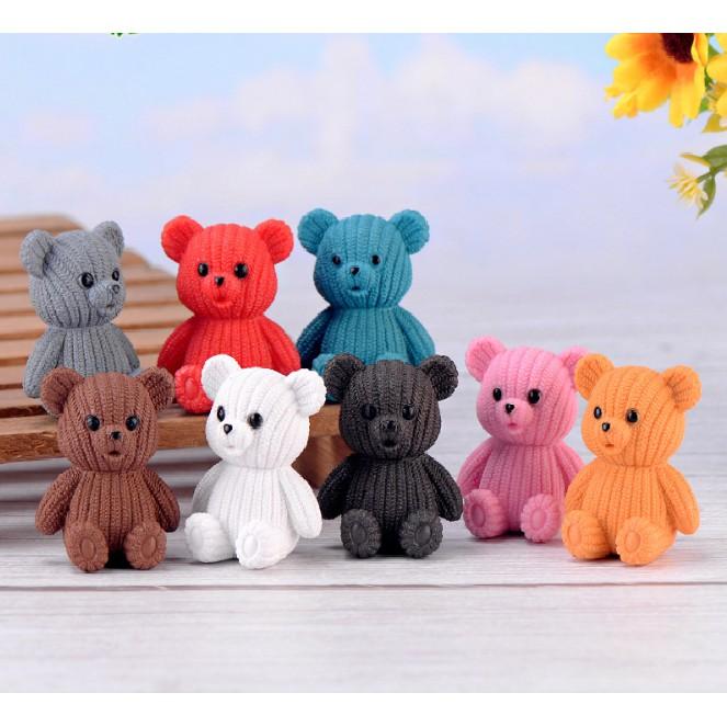 KHO-HN * Mô hình gấu Teddy các màu cho các bạn trang trí tiểu cảnh, bàn làm việc, làm móc chìa khóa, DIY